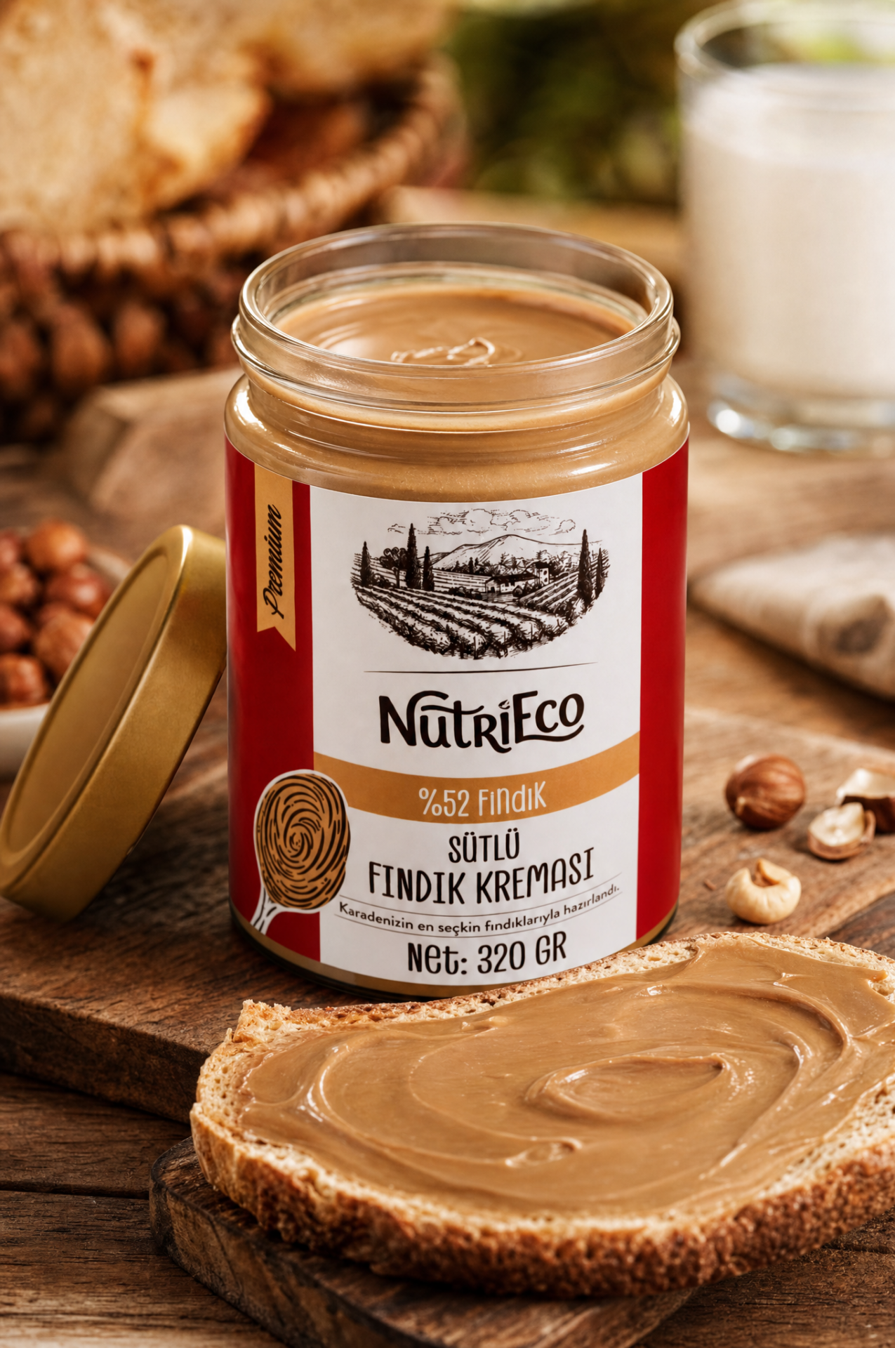 %52 Fındıklı Premium Sütlü Fındık Kreması